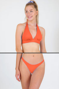 Model Front: Rio De Sol Ensemble Set Light-Peach Halter-Cos Essential-Comfy