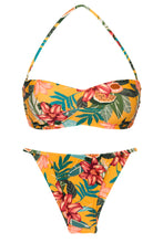 Cargar imagen en el visor de la galería, Product Front: Rio De Sol Ensemble Set Lis Bandeau-Pli Cheeky-Fixa
