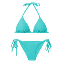 Cargar imagen en el visor de la galería, Product Front: Rio De Sol Ensemble Set Malibu-Atol Tri-Inv Cheeky-Tie
