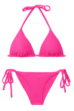 Cargar imagen en el visor de la galería, Product Front: Rio De Sol Ensemble Set Malibu-Rosa Tri-Inv Cheeky-Tie

