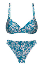 Cargar imagen en el visor de la galería, Product Front: Rio De Sol Ensemble Set Palms-Blue Balconet-Inv Nice
