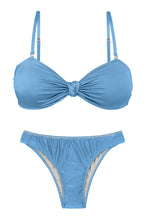 Cargar imagen en el visor de la galería, Product Front: Rio De Sol Ensemble Set Shimmer-Baltic-Sea Bandeau-Joy Essential

