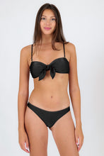 Cargar imagen en el visor de la galería, Model Front: Rio De Sol Ensemble Set Shimmer-Black Bandeau-No Essential
