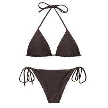 Cargar imagen en el visor de la galería, Product Front: Rio De Sol Ensemble Set Shimmer-Coffee Tri-Inv Cheeky-Tie
