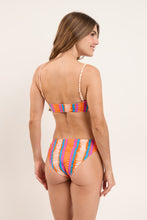 Cargar imagen en el visor de la galería, Model Back: Rio De Sol Ensemble Set Stripes Bandeau-Reto Essential-Comfy
