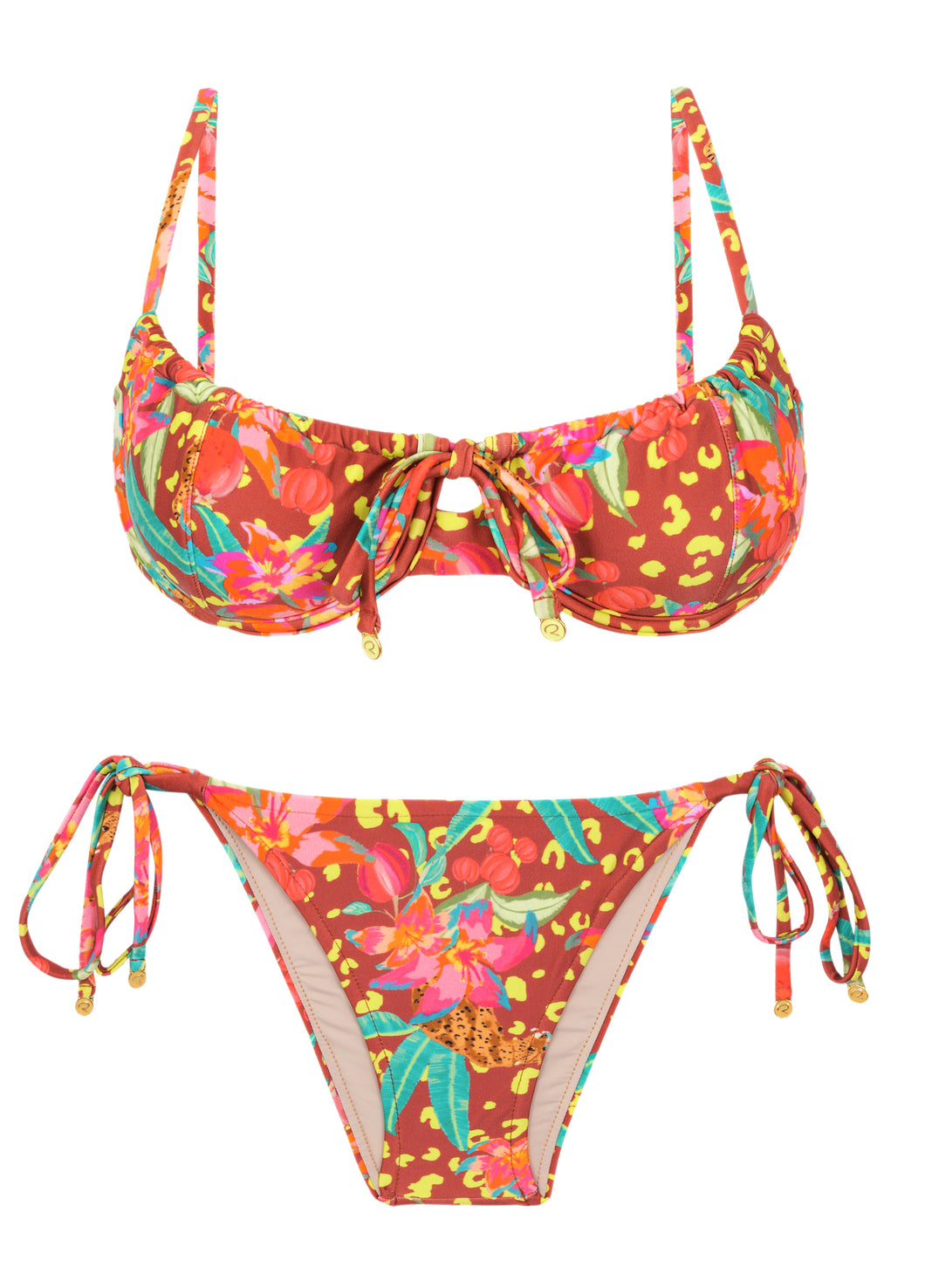 Product Front: Rio De Sol Ensemble Set Tropics Balconet-Tie Lacinho