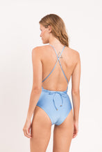 Cargar imagen en el visor de la galería, Model Back: Rio De Sol Une Pièce Shimmer-Baltic-Sea New Vegas
