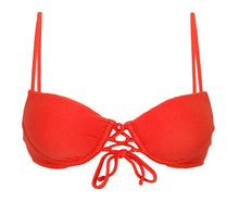 Cargar imagen en el visor de la galería, Product Front: Rio De Sol Haut Top Cotele-Tomate Balconet-Pushup
