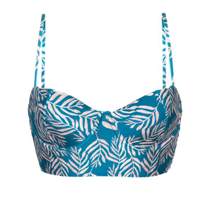 Product Front: Rio De Sol Haut Top Palms-Blue Balconet-Anna