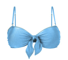 Cargar imagen en el visor de la galería, Product Front: Rio De Sol Haut Top Shimmer-Baltic-Sea Bandeau-Knot
