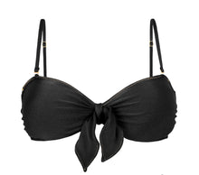 Cargar imagen en el visor de la galería, Product Front: Rio De Sol Haut Top Shimmer-Black Bandeau-No

