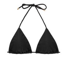 Cargar imagen en el visor de la galería, Product Front: Rio De Sol Haut Top Shimmer-Black Tri-Rope
