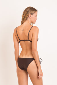 Model Back: Rio De Sol Haut Top Shimmer-Coffee Tri-Fixo