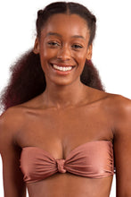 Cargar imagen en el visor de la galería, Gallery: Rio De Sol Haut Top Shimmer-Copper Bandeau-Joy

