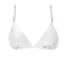 Cargar imagen en el visor de la galería, Product Front: Rio De Sol Haut Top Shimmer-White Tri-Fixo
