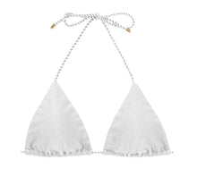 Cargar imagen en el visor de la galería, Product Front: Rio De Sol Haut Top Shimmer-White Tri-Rope
