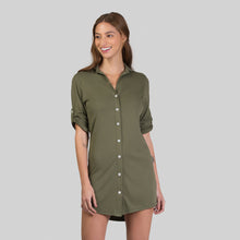 Cargar imagen en el visor de la galería, Shirtdress Copenhagen Verde Militar UPF50+

