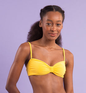 Top Malibu-Yellow Bandeau-Duo