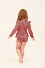 Cargar imagen en el visor de la galería, Model Back: Uv Line Maillot De Bain Bébé Baby Shine Malva Up50+

