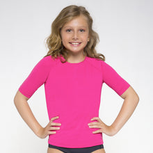 Cargar imagen en el visor de la galería, Gallery: Uv Line T-Shirt Camiseta Kids Uvpro Mc Pink Upf50+
