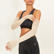 Cargar imagen en el visor de la galería, Image 04: Uv Line Gants Extra Long Glove Chocolate Upf50+
