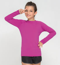 Cargar imagen en el visor de la galería, Model Front: Uv Line T-Shirt Kids Fpu50+ Uvpro Long Sleeve T-Shirt Pink Uv
