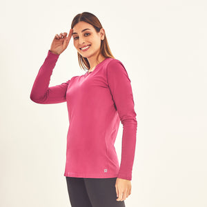 Image 02: Uv Line T-Shirt Longsleeve Sport Fit Fuchsia Upf50+