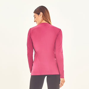 Model Back: Uv Line T-Shirt Longsleeve Sport Fit Fuchsia Upf50+