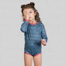 Cargar imagen en el visor de la galería, Image 07: Uv Line Maillot De Bain Bébé Macaquinho Baby Listras Upf50+
