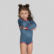 Cargar imagen en el visor de la galería, Image 08: Uv Line Maillot De Bain Bébé Macaquinho Baby Listras Upf50+
