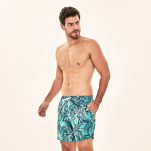 Cargar imagen en el visor de la galería, Image 02: Uv Line Short De Bain Short Acqua Coqueiros Turquesa Upf50+
