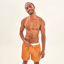 Cargar imagen en el visor de la galería, Gallery: Uv Line Bermuda / Short Pour Homme Shorts Boxer Ocre Upf50+
