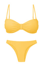 Cargar imagen en el visor de la galería, Set Malibu-Yellow Bandeau-Duo Essential
