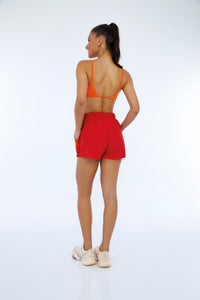 Shorts Techno Taslon Com Bolsos Vermelho High Red