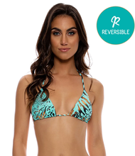 Cargar imagen en el visor de la galería, Top Wavy Ruched Animale Aqua
